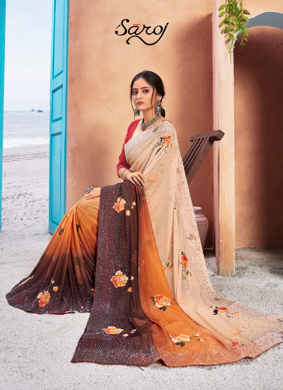 Saroj Monali 2 Festive Wear Designer Important Lycra Digital Printed Saree Collection